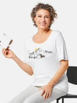 Goldner Damen T-Shirts - Kurzgröße in weiß