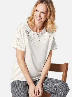 Goldner Damen T-Shirts - Kurzgröße in weiß