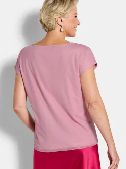 Goldner Damen T-Shirts - Kurzgröße in rosa