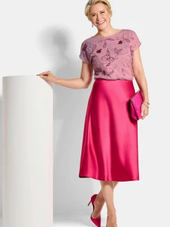 Goldner Damen T-Shirts - Kurzgröße in rosa