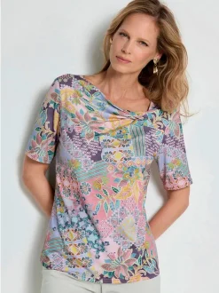 Goldner Damen T-Shirts - Kurzgröße in grün