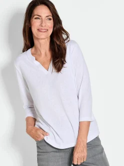 Goldner Damen T-Shirts - Kurzgröße in weiß