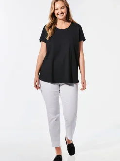 Goldner Damen T-Shirts - Kurzgröße in schwarz
