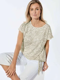 Goldner Damen T-Shirts - Kurzgröße in beige