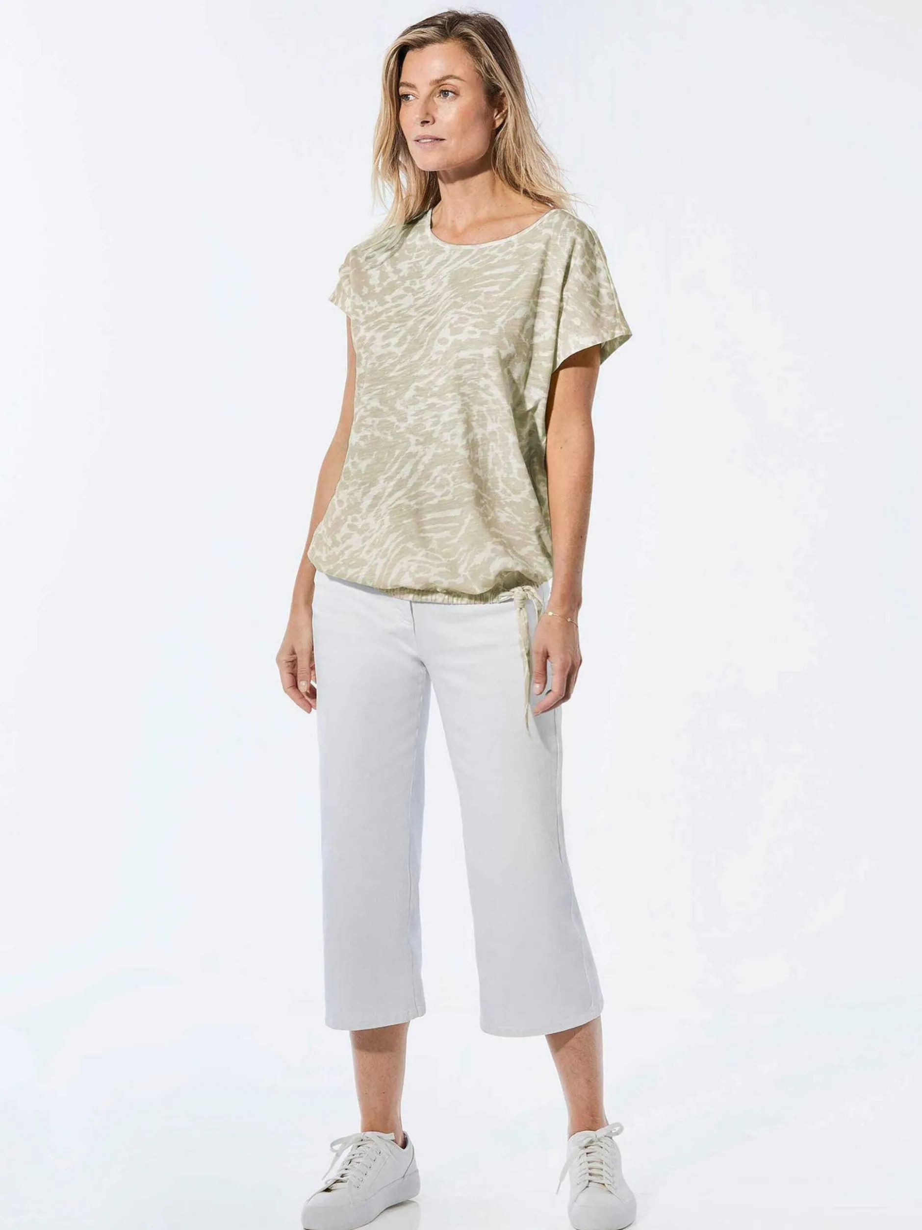 Goldner Damen T-Shirts - Kurzgröße in beige