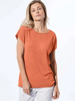 Goldner Damen T-Shirts - Kurzgröße in orange