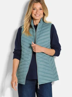 Goldner Damen Weste - Kurzgröße in mint