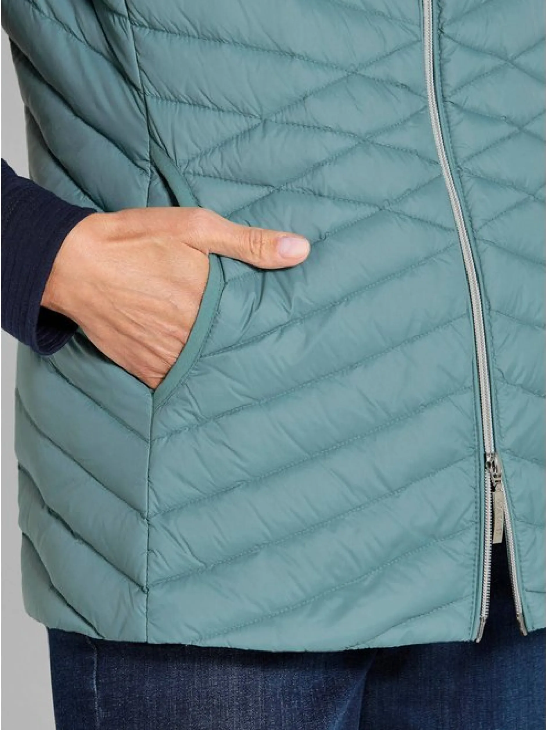 Goldner Damen Weste - Kurzgröße in mint