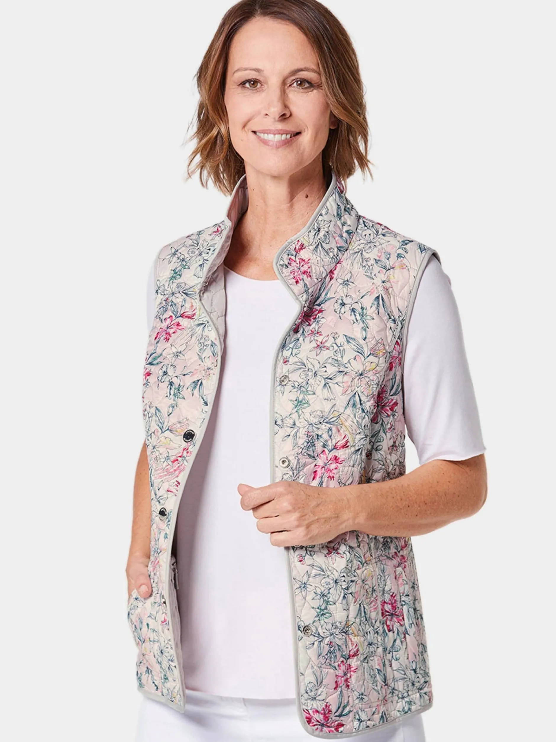 Goldner Damen Westen in grau