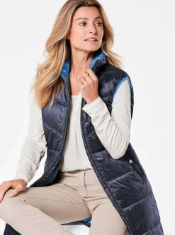 Goldner Damen Westen in marine