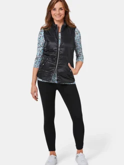 Goldner Damen Westen in schwarz
