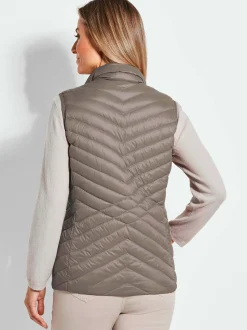 Goldner Damen Westen in taupe
