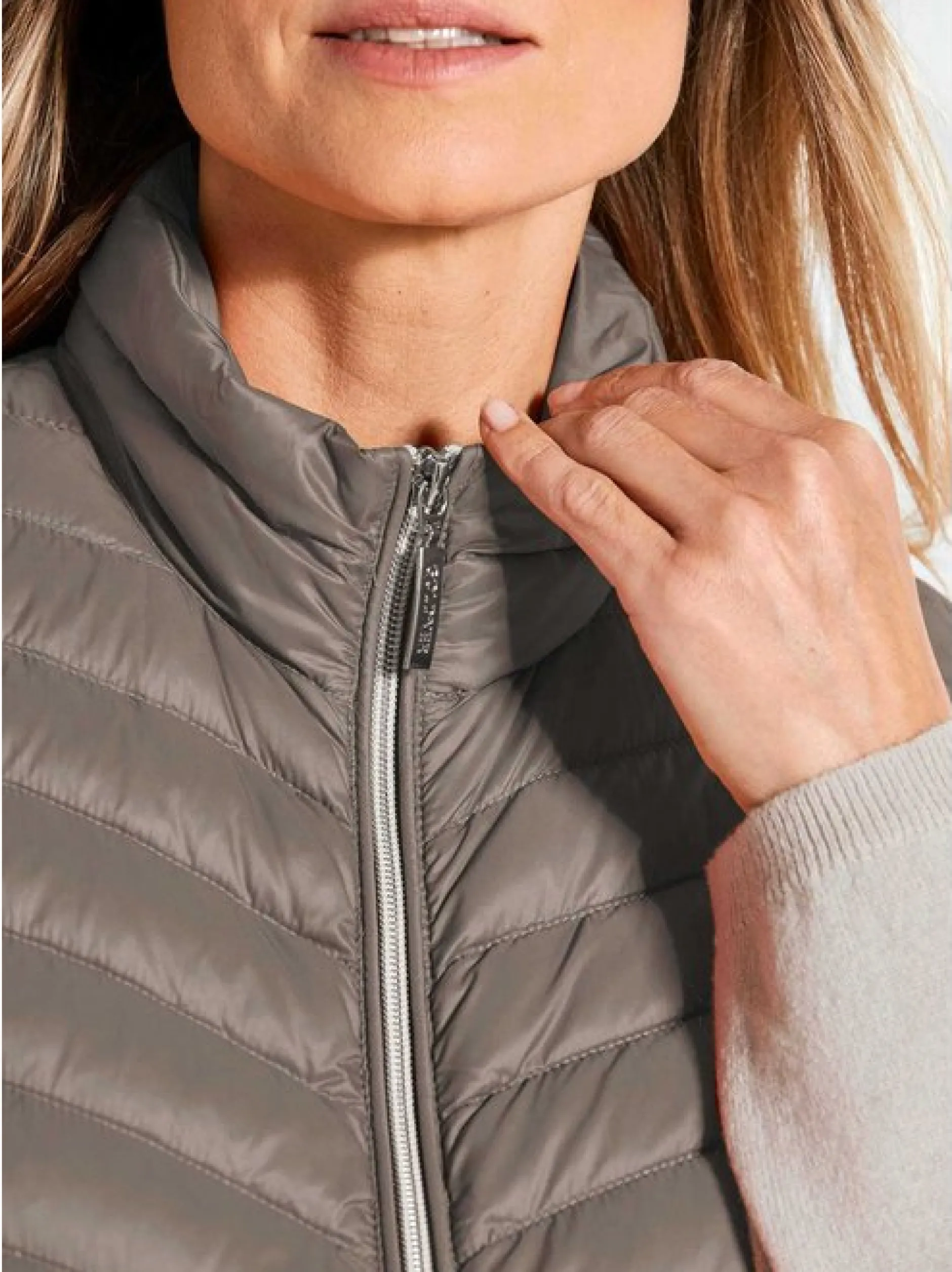 Goldner Damen Westen in taupe