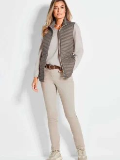 Goldner Damen Westen in taupe