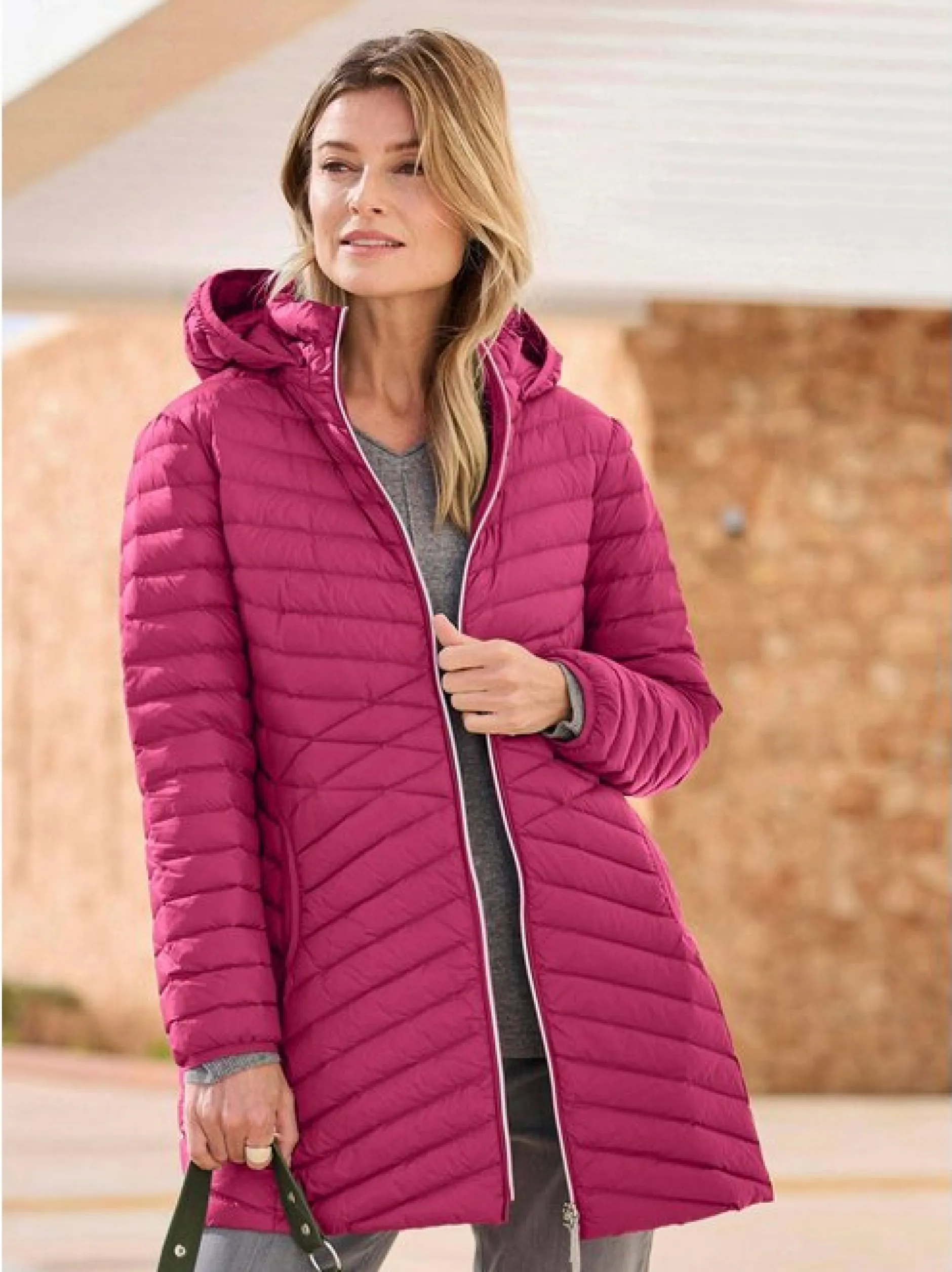 Goldner Damen Winterjacken - Kurzgröße in bordeaux