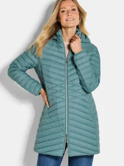 Goldner Damen Winterjacken - Kurzgröße in grün