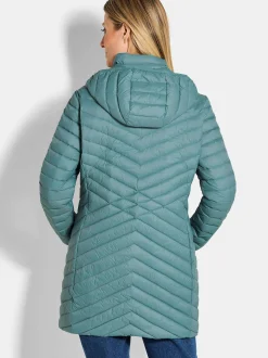 Goldner Damen Winterjacken - Kurzgröße in grün