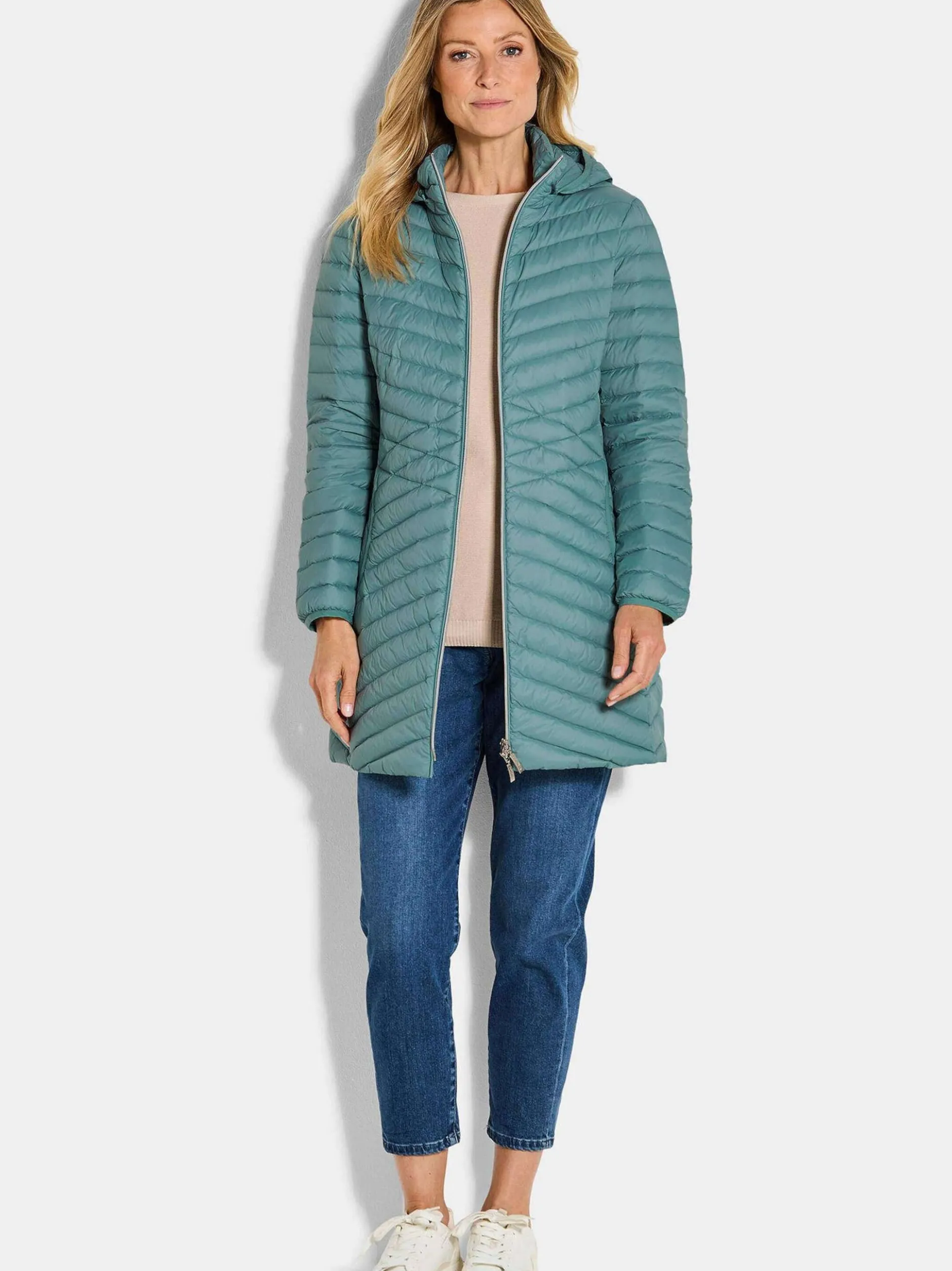 Goldner Damen Winterjacken - Kurzgröße in grün