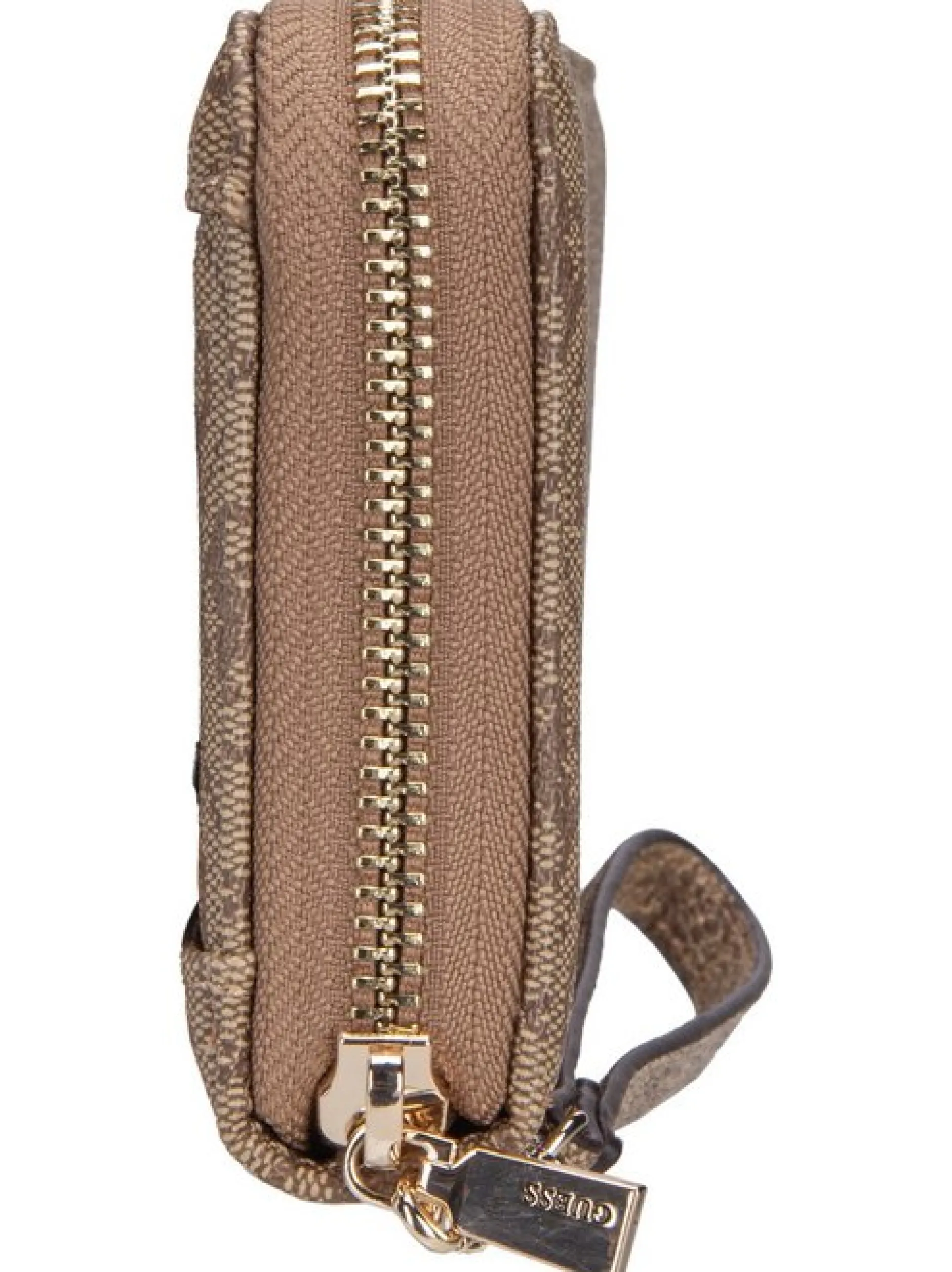 GUESS Damen Geldbörse - Brenton Slg Large Zip Around in braun