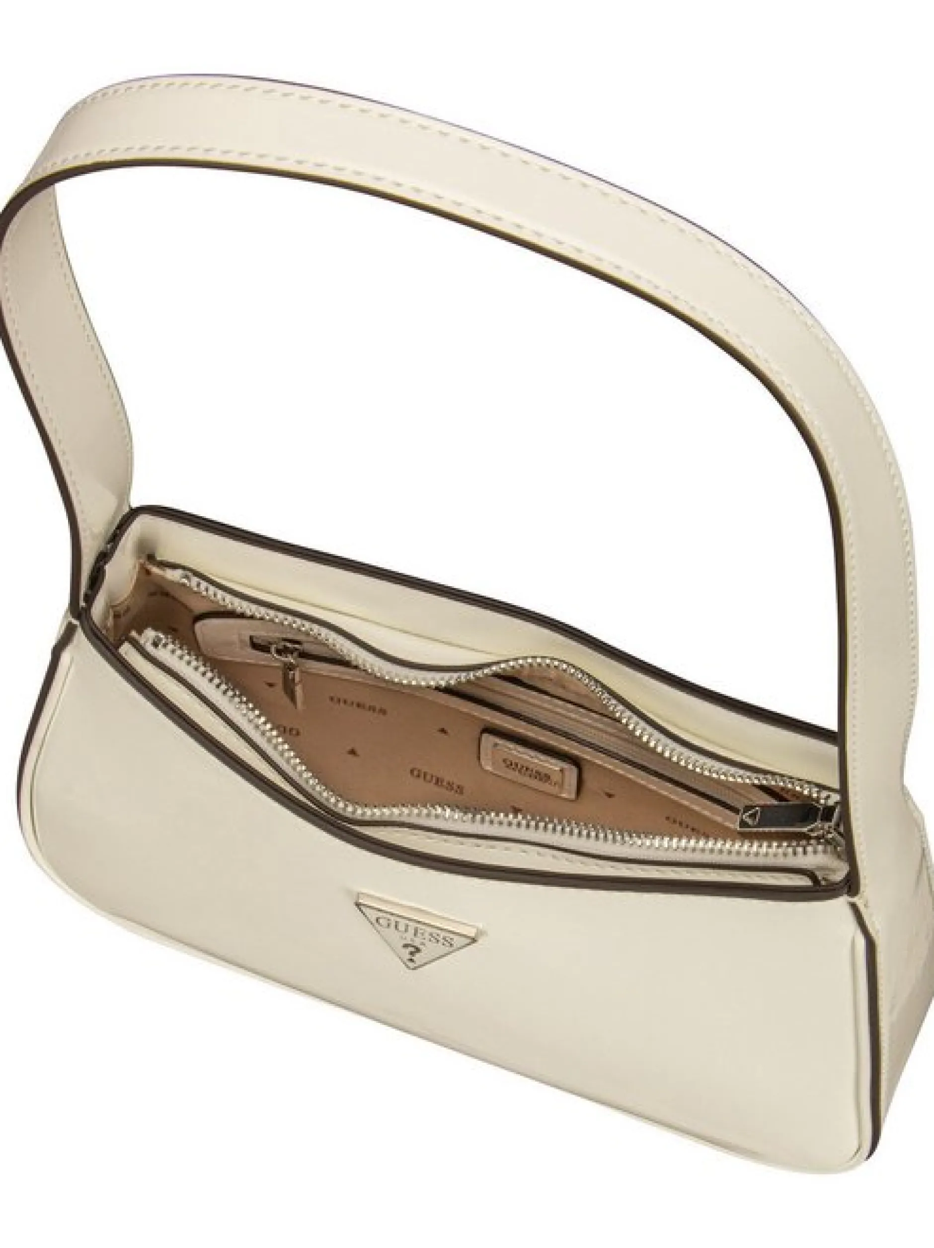 GUESS Damen Handtasche - Arnela Top Zip SHB in weiß