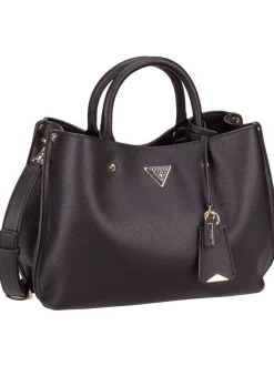 GUESS Damen Handtasche - Meridian II Girlfriend SAT in schwarz