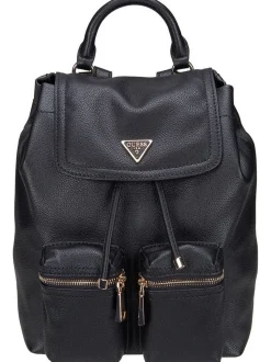 GUESS Damen Rucksack - Manhattan II Flap in schwarz