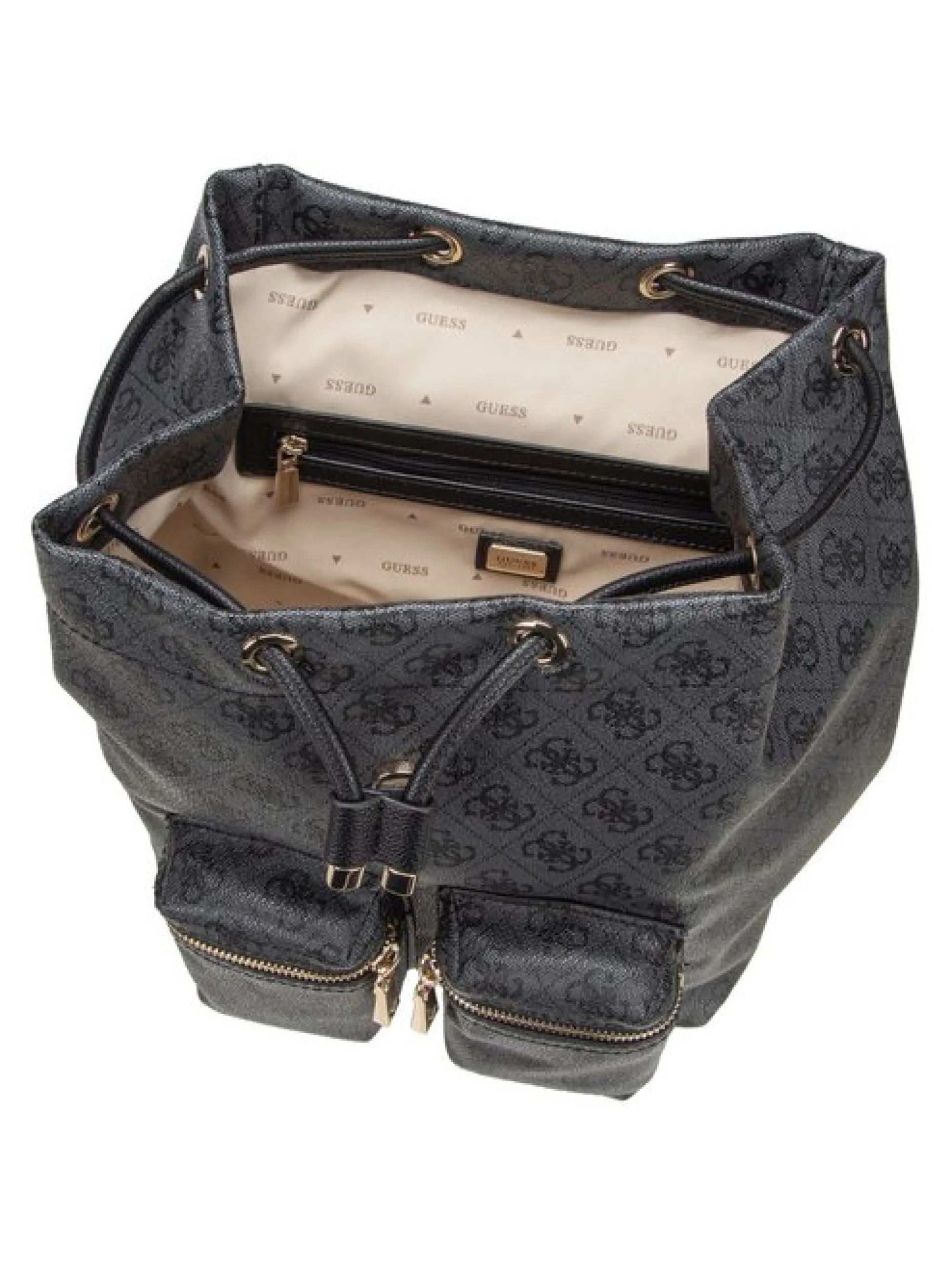 GUESS Damen Rucksack - Manhattan II Flap in grau