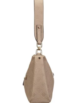 GUESS Damen Schultertasche - Anise Double Zip in grau