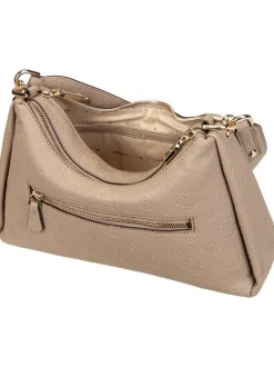 GUESS Damen Schultertasche - Anise Double Zip in grau