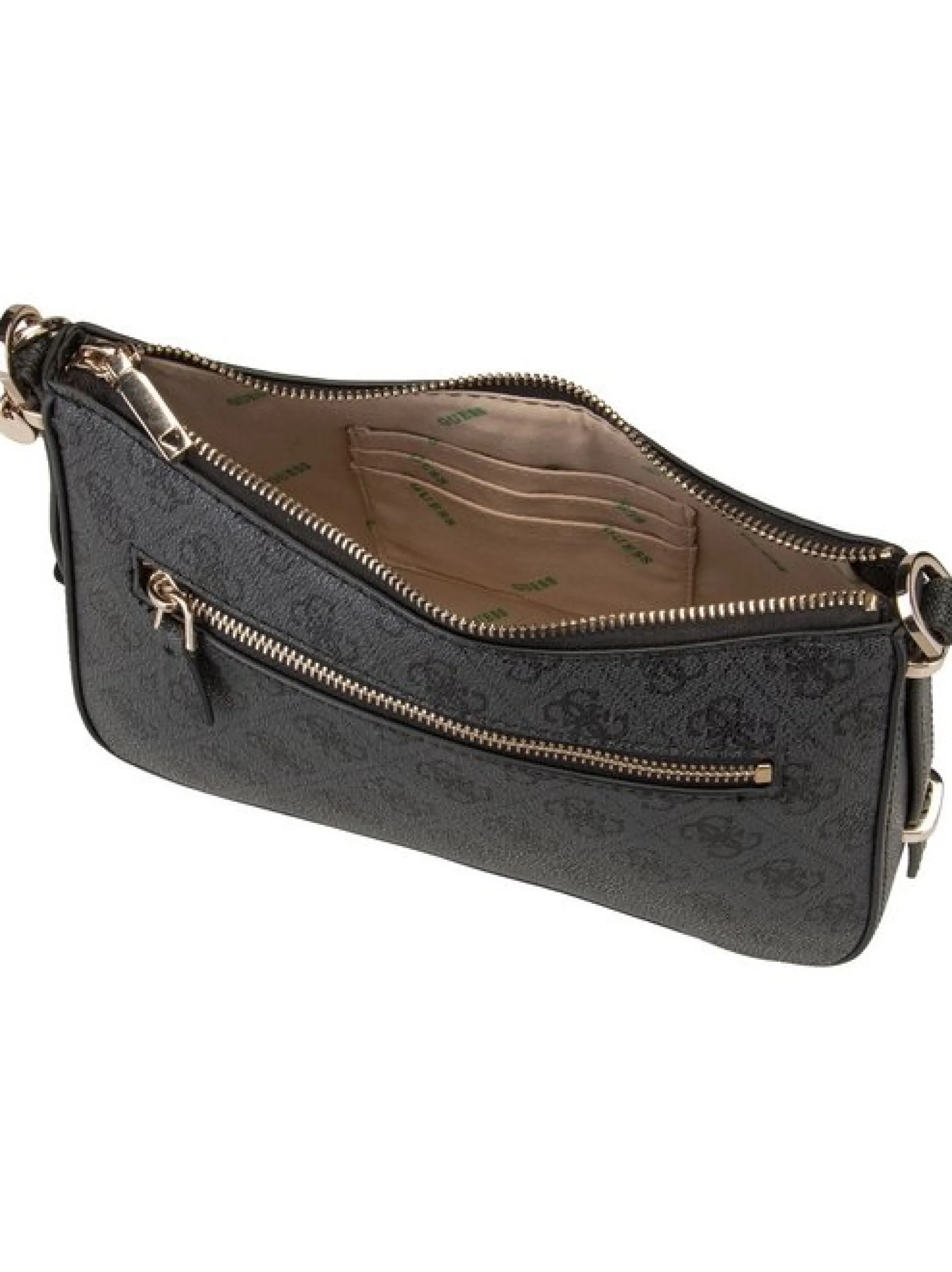 GUESS Damen Schultertasche - Eco Erica Top Zip in schwarz