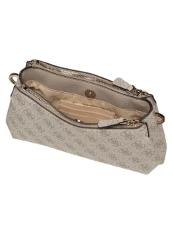 GUESS Damen Schultertasche - Noelle II 3 Comp Xbody in grau