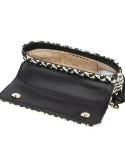 GUESS Damen Schultertasche - Tessi Flap Shoulder in schwarz
