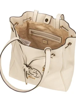 GUESS Damen Shopper - Calebra Drawstring TO in weiß