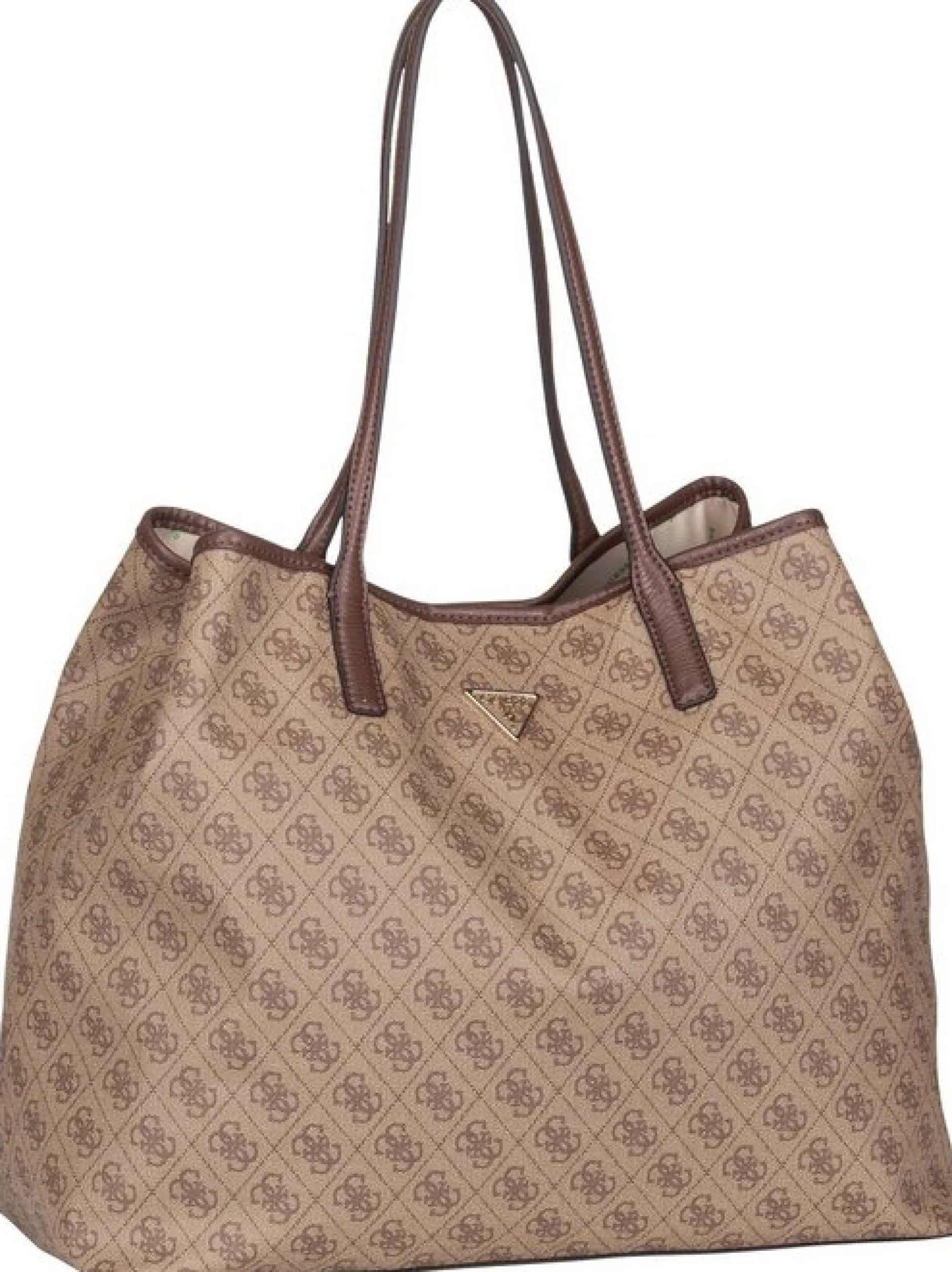 GUESS Damen Shopper - Eco Victtoria 2in1 Latte Logo/Brown in braun