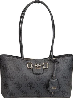 GUESS Damen Shopper - Janie Logo Girlfriend Carryall in grau