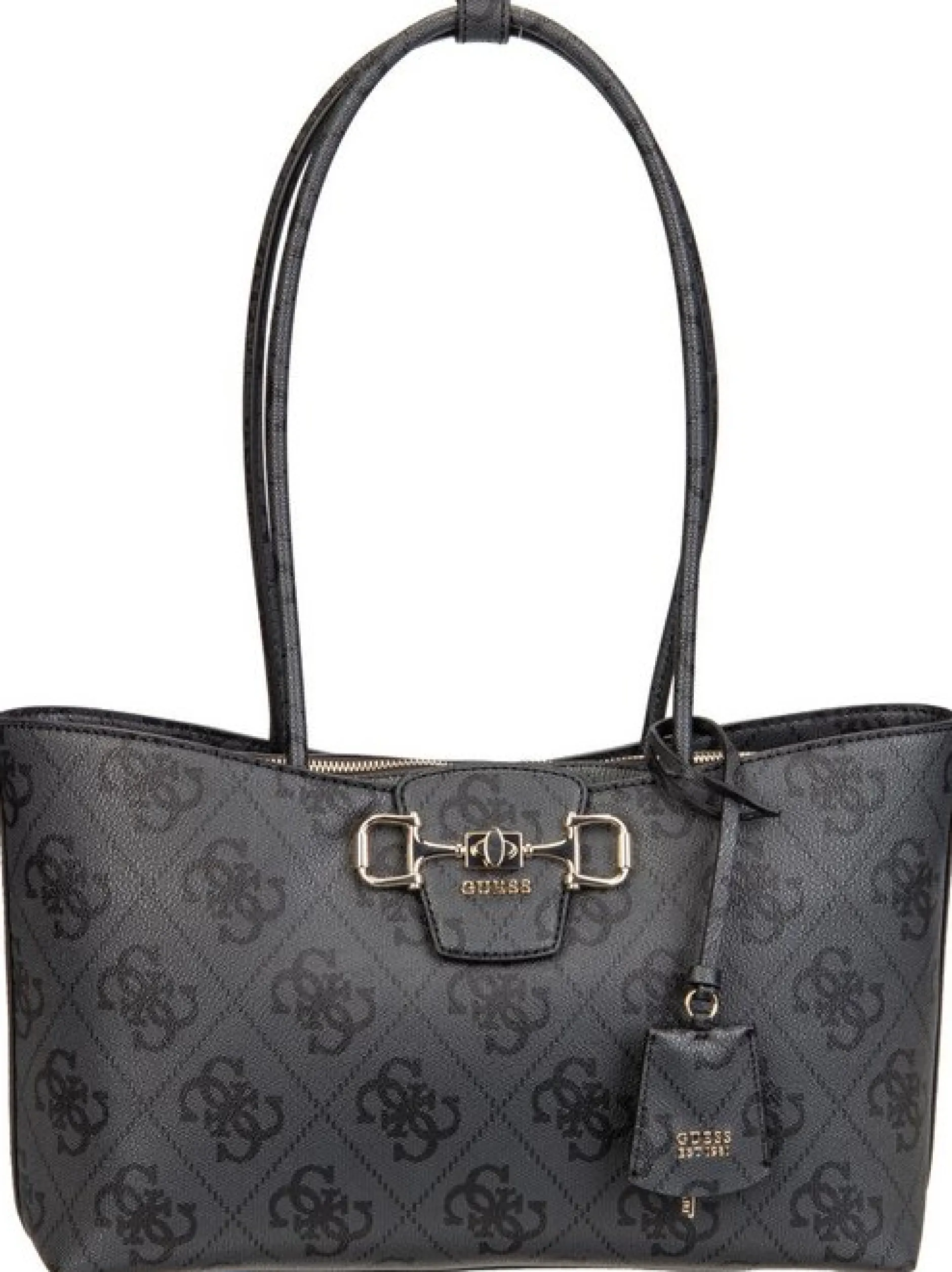 GUESS Damen Shopper - Janie Logo Girlfriend Carryall in grau