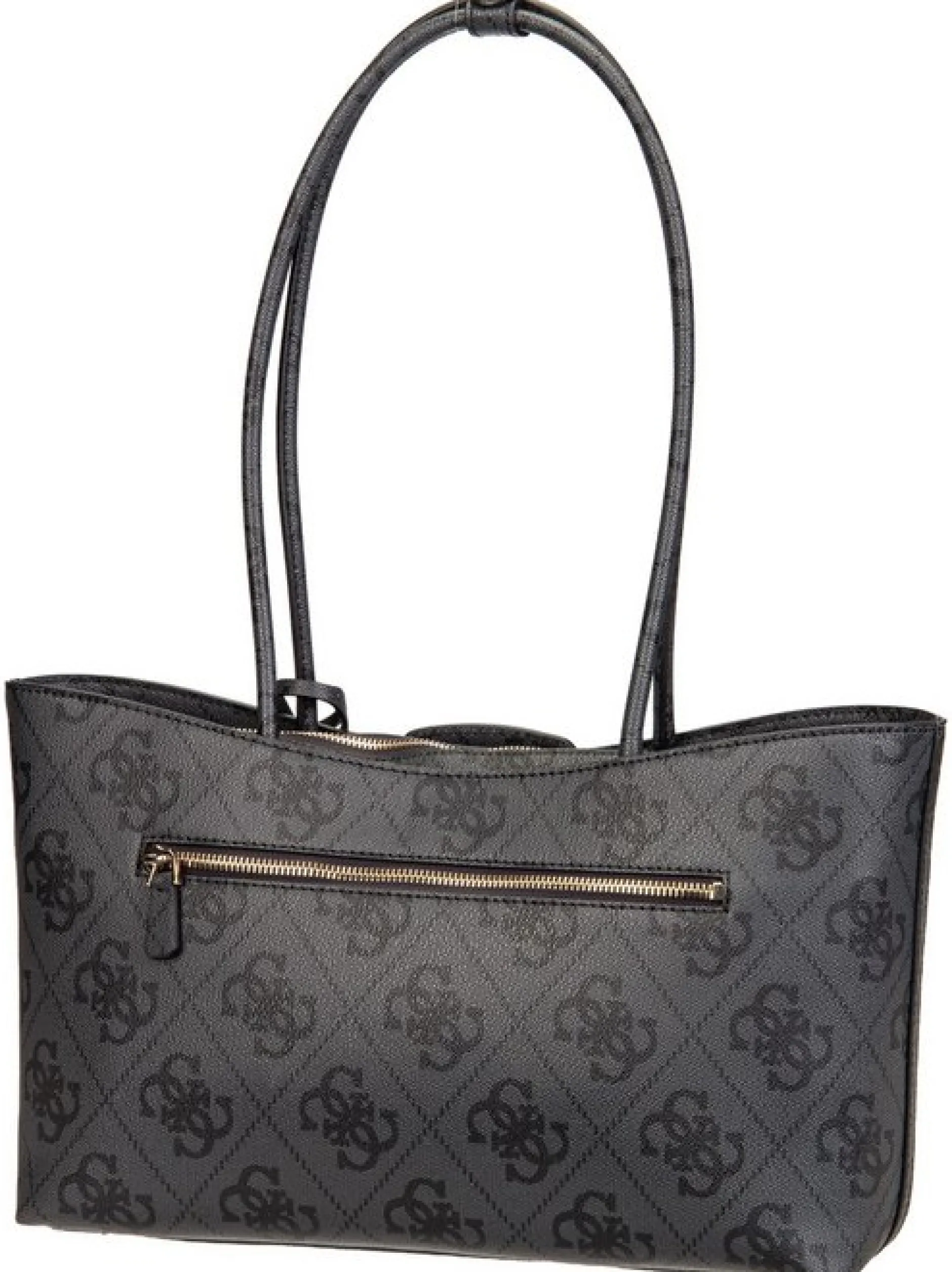 GUESS Damen Shopper - Janie Logo Girlfriend Carryall in grau