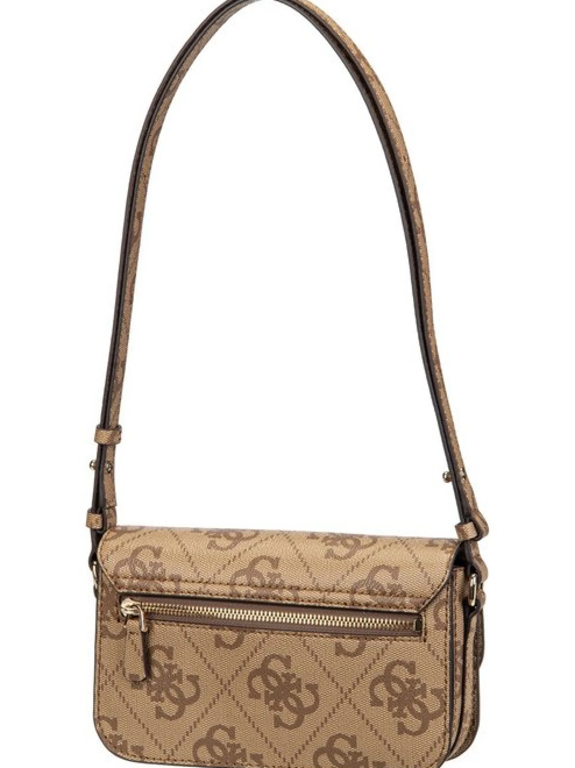 GUESS Damen Umhängetasche - Janie Logo Conv Xbody Flap in braun