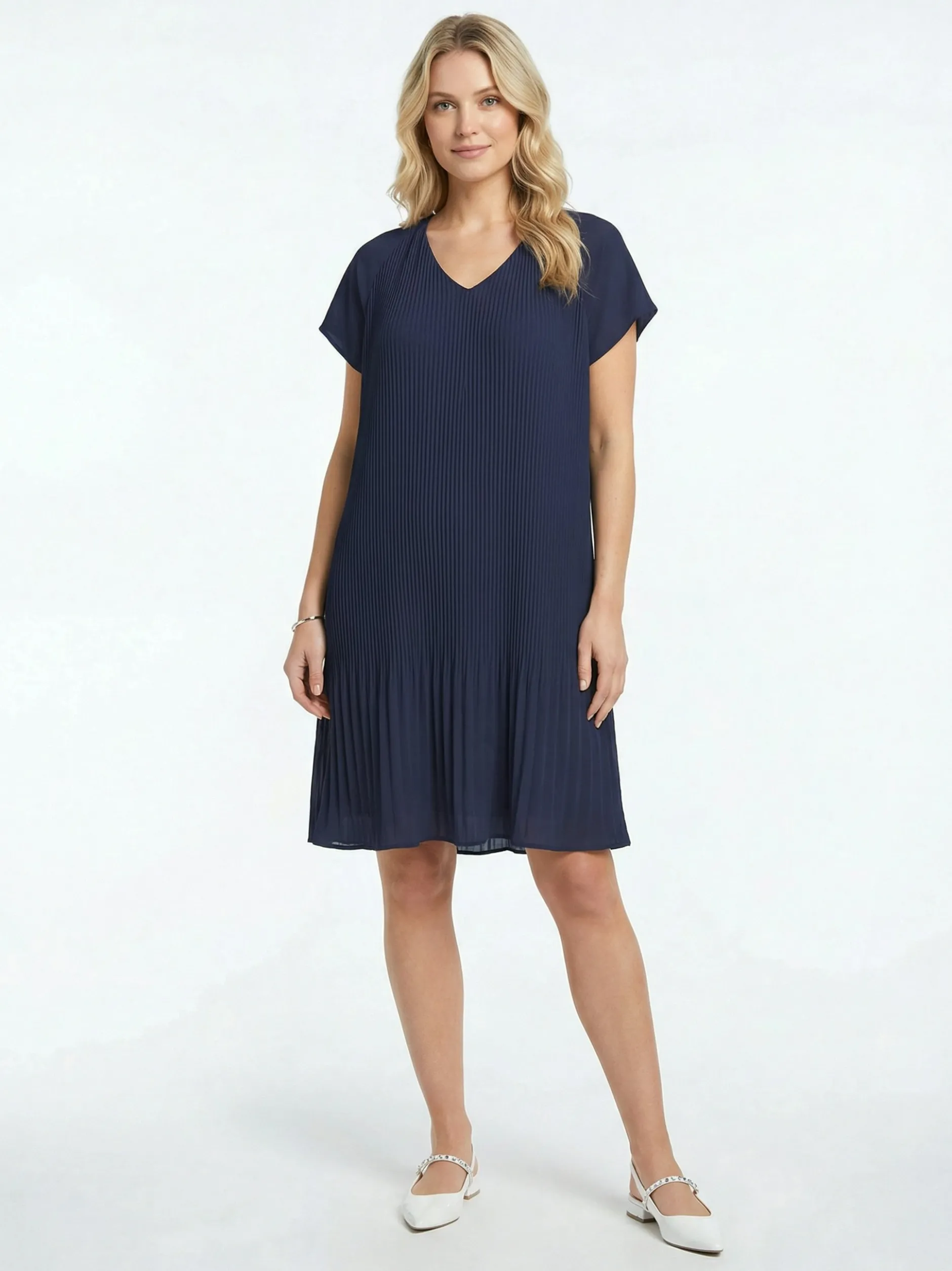 Guido Maria Kretschmer Damen Plisseekleid - Inken in marine