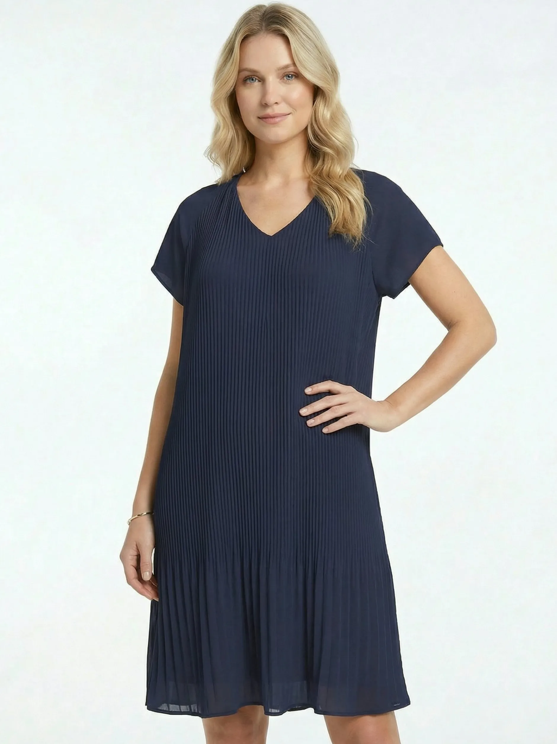 Guido Maria Kretschmer Damen Plisseekleid - Inken in marine