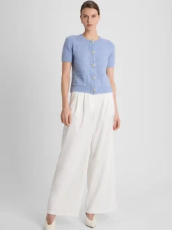 Guido Maria Kretschmer Damen Strickjacke mit Alpaka und Wolle - Daphne in hellblau