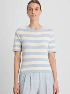 Guido Maria Kretschmer Damen T-Shirt - Maria in hellblau ecru