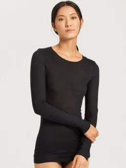 Hanro Damen Longsleeve - Ultralight in schwarz