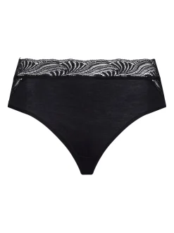 Hanro Damen Midislip - Cotton Delight in schwarz