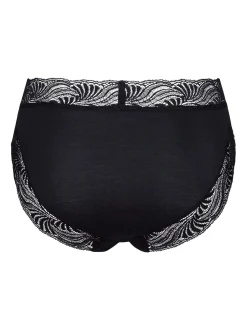 Hanro Damen Midislip - Cotton Delight in schwarz