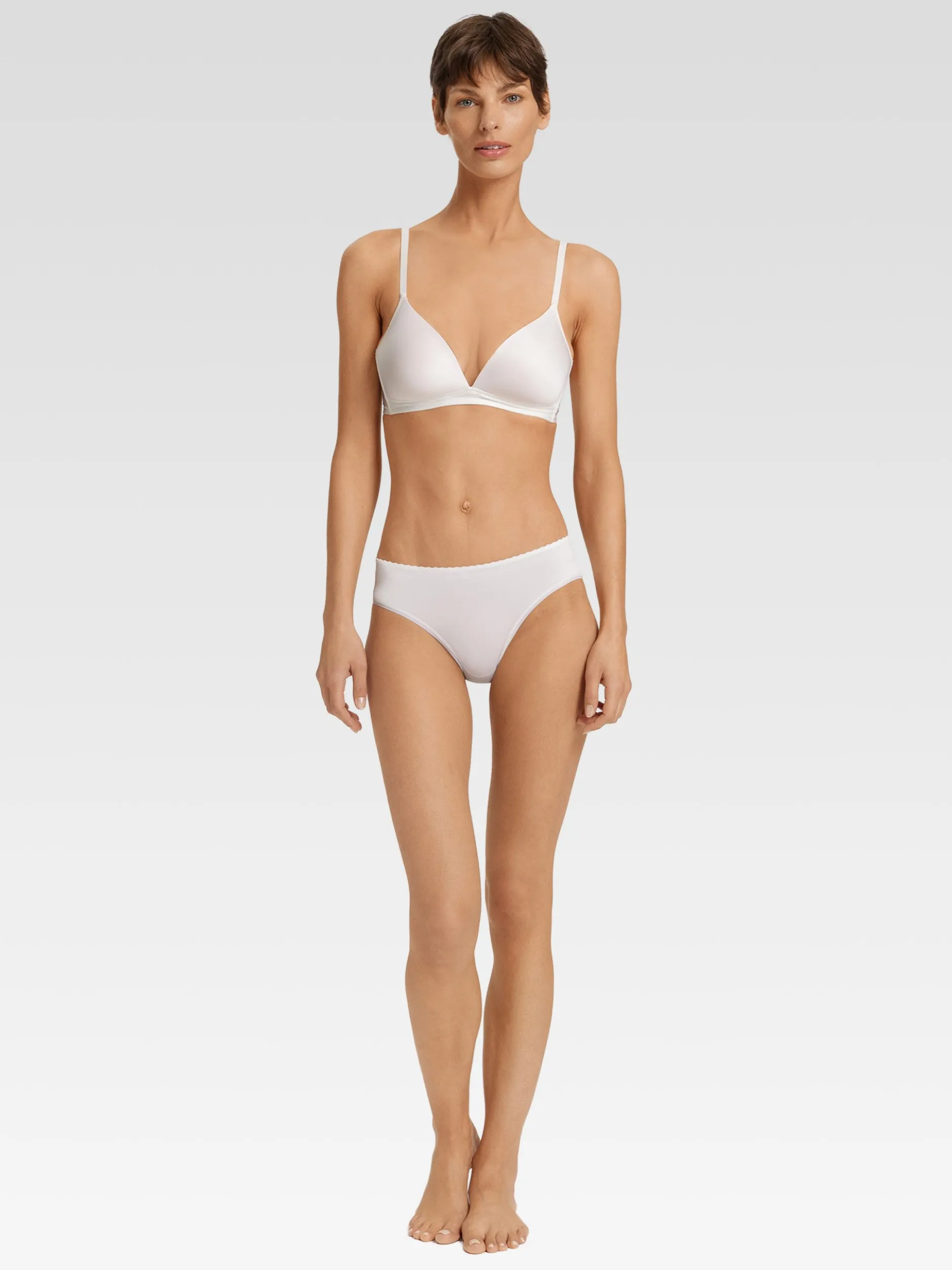 Hanro Damen Minislip - Satin Deluxe in weiß
