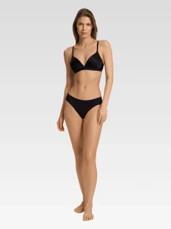 Hanro Damen Minislip - Satin Deluxe in schwarz