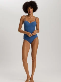 Hanro Damen Schalen-BH-Hemd - Allure in denim