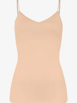 Hanro Damen Spaghettitop - Cotton Seamless Padded in beige