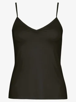 Hanro Damen Spaghettitop - Satin Deluxe in schwarz